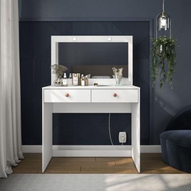 Imagem de Penteadeira com Led 2 Gavetas Valence Branco