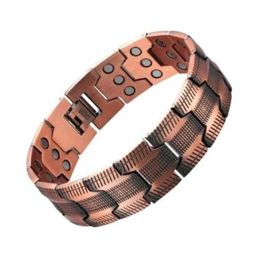 Imagem de Pulseira Magnética De Cobre Puro Para Homens, Joia De Energia E Saúde 