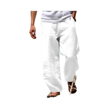 Imagem de Calças De Praia Masculinas De Verão Respiráveis, Soltas, Retas, Casuai