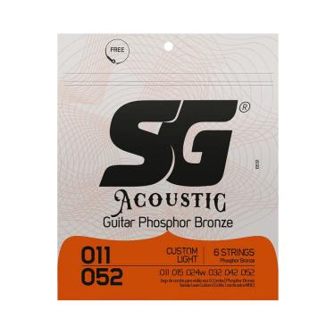 Imagem de Corda SG P/ Violão Aço Phosphor/Bronze Custom Light 11/52 - EC0471