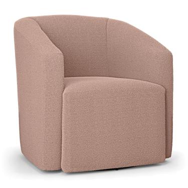 Imagem de Poltrona Sala de Estar Base Giratória Stella Max Bouclê Rosê D03 - D'Rossi