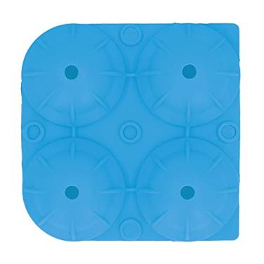 Imagem de Molde de bola de gelo de silicone, 4 grades, esfera, bandeja para fazer gelo, para casa, cozinha, bar, restaurante, produto comestível, seguro para máquina de lavar louça, (Azul)