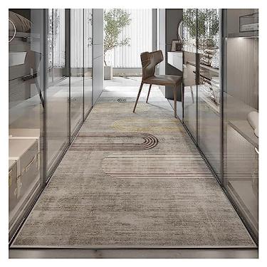 Imagem de Tapete de área longa antiderrapante - corredor lavável moderno para corredor, quarto, sala de estar, sala de jogos, entrada - perfeito para áreas de alto tráfego