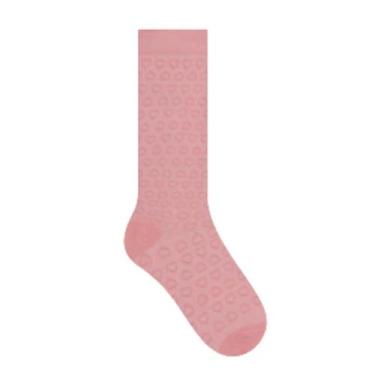 Imagem de Meia Infantil Feminina 3/4 Elastano e Detalhe Selene 2180, 25-28, Rosa