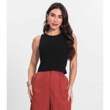 Imagem de Regata De Viscotorcion Básica Feminina Endless Preto, M, Preto