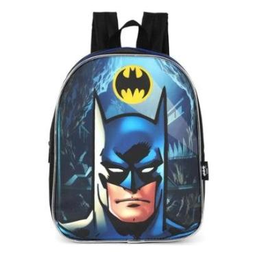 Imagem de Mochila Costas Batman Infantil Escolar Preto/Azul Luxcel-Masculino