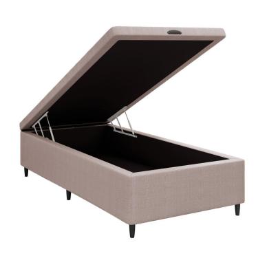 Imagem de Base Cama Box Baú Solteiro Para Colchão 88x188cm Multimóveis Cr35237 Bege