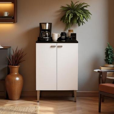 Imagem de Gabinete Cozinha Organizador Despensa 2 Portas Nicho Interno Com Puxador Carol