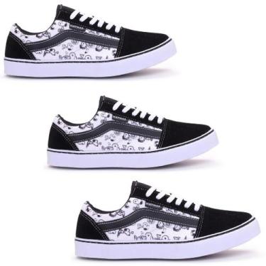 Imagem de Kit Combo Três Pares de Tênis Casual Skate Escolar Haymax Original com