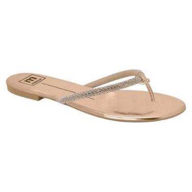 Imagem de Chinelo Moleca Feminino Rasteirinha com Strass Confortável-Feminino