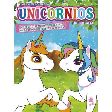 Imagem de Livro - Floresta Encantada - Colorir extra - Unicórnios - Diversão gar