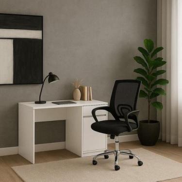 Imagem de Conjunto 2 Peças Escrivaninha Office Morada Com Cadeira Escritorio Dir