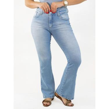 Imagem de Calça Feminina Flare Petit Jeans Delavê Cintura Alta Anticorpus-Feminino