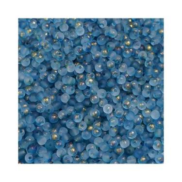 Imagem de Contas De Vidro Fosco Dourado Salpicado De 4mm, 100 Peças Para Joias A