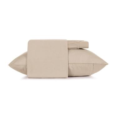 Imagem de Jogo De Cama Queen 3 Peças Altenburg Malha Fio Penteado Bege Mocha