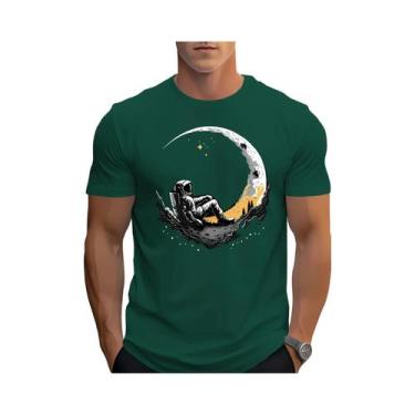 Imagem de Camiseta Masculina plus Size De Verão Em Algodão Casual Com Gola Redon