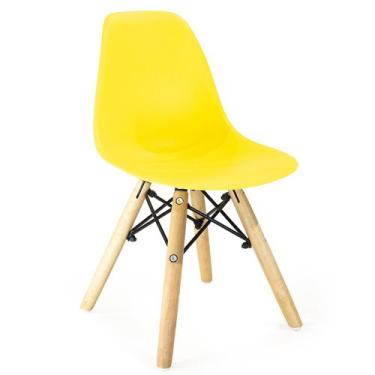 Imagem de Cadeira Infantil Charles Eames Eiffel Kids Pés De Madeira - Vestcasa, 