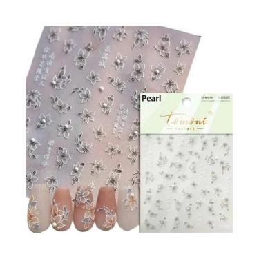 Imagem de Adesivos De Unha 5D Com Glitter De Vidro: Decoração Artística De Alta 