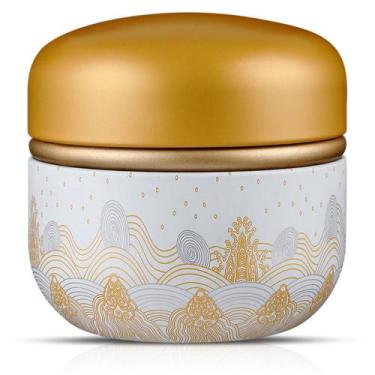 Imagem de Estojo de pó corporal CHENGU Tea Canister com pó amarelo