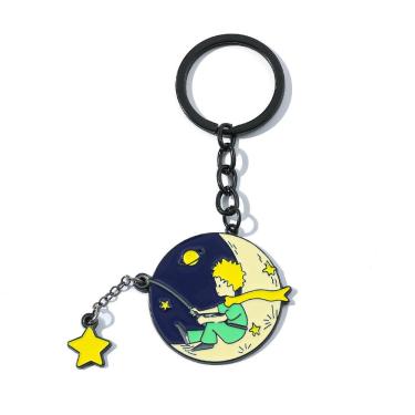 Imagem de Chaveiro Little Prince Star Moon com pingente de metal esmaltado
