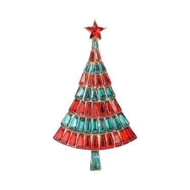 Imagem de Broche De Estrela De Strass Para Árvore De Natal, Alfinete Clássico Pa