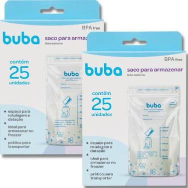 Imagem de Kit 50 Sacos Descartáveis Armazenar Leite Materno 200ml Bebê - Buba