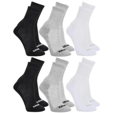 Imagem de Kit 6 Pares de Meias Mash Longa em Algodão Modelo Cano Médio Esportiva