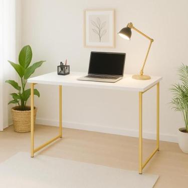 Imagem de Escrivaninha Industrial Mesa Estudo Aparador Escritório Home Office Pé