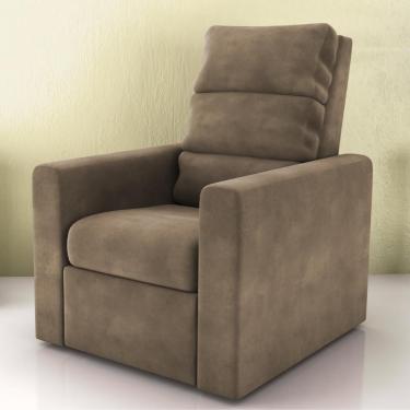 Imagem de Poltrona Do Papai Reclinável Maia Veludo Encosto Fibra Siliconada Marrom CasaH