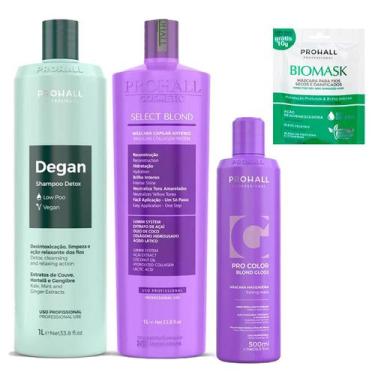 Imagem de Kit Shampoo Degan, Select Blond 1L, Blond Gloss ProHall