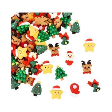 Imagem de Mini Figuras De Resina De Natal 20/40 Peças, Renas E Papais Noel Fofos