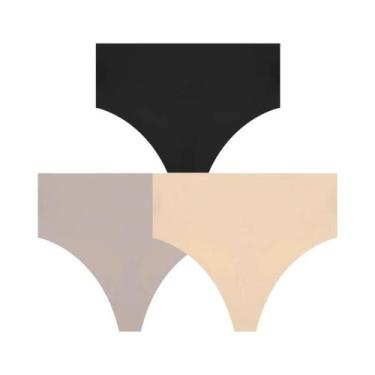 Imagem de Calcinhas Sem Costura De Cintura Alta Para Mulheres, Confortáveis E El