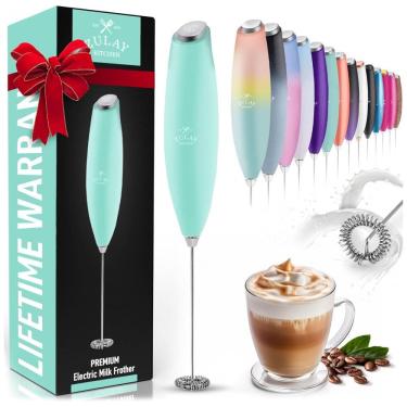 Imagem de Espumador de Leite Elétrico Portátil para Café com Motor de Titânio e Alça Ergonômica, Menta