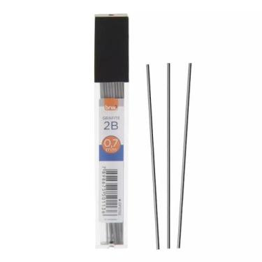 Imagem de Grafite BRW 0.7mm 2B com 12 Unidades  Resistente, Macio e Preciso