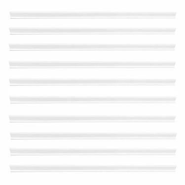 Imagem de Kit - 10 Porta Etiqueta Simples  Branco Com Acrílico New Plus/plus - sa Gôndolas