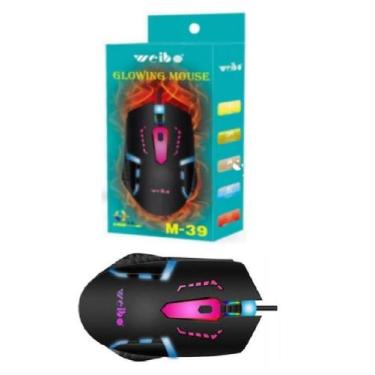Imagem de Mouse Com Fio Gamer Luzes Semi Profissional Jogador Jogo Rgb DPI 1600/