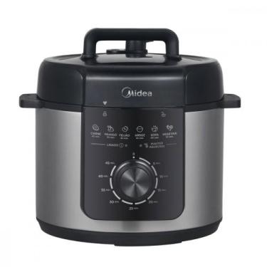 Imagem de Panela de Pressão Elétrica Mecânica 4L Midea Portáteis, Preto, Inox, 1