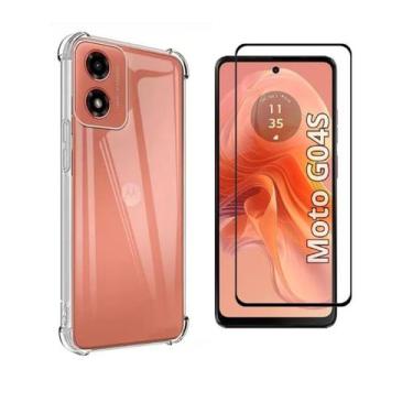 Imagem de Capa Capinha Case + Película de Vidro 3D para Motorola Moto G04S 6.56 