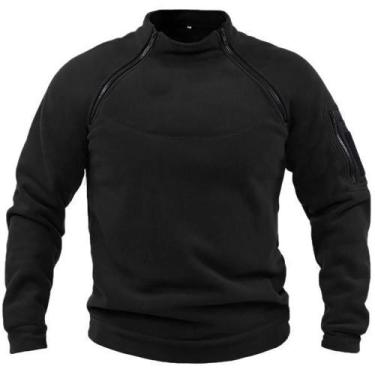Imagem de Jaqueta Tática Masculina De Fleece, Pullover, À Prova De Vento, Quente