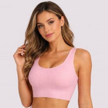 Imagem de Top Selene Canelado Sem Costura Feminino-Feminino