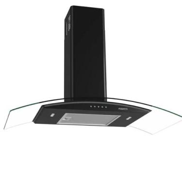 Imagem de Coifa Fogatti De Parede Clean Vidro Curvo Black 90cm 127v Preto 127v, 