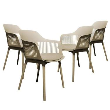 Imagem de Kit 4 Cadeiras de Jantar Design Marcela Fendi com Estofado - SF.Home