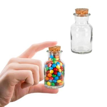 Imagem de Pote Vidro Tampa Rolha Cortiça Tempero Lembrancinha 60ml - CLICK HOUSE