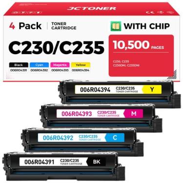 Imagem de Cartucho de toner JCTONER C230 C235, kit com 4 unidades e chip