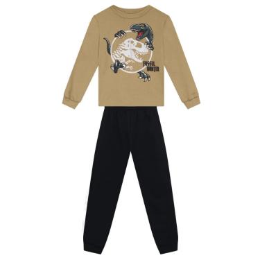 Imagem de Conjunto infantil em moletom de dinossauro Brandili