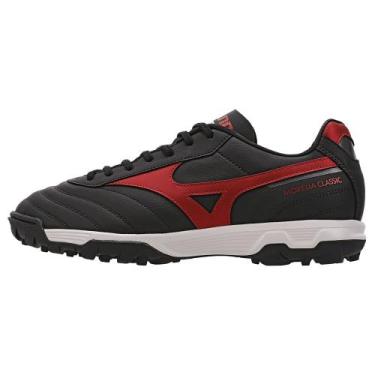 Imagem de Chuteira society mizuno morelia classic masculina, Preto e vermelho, 3