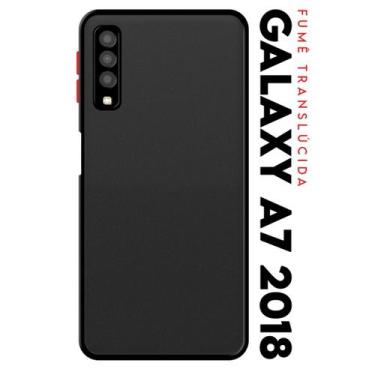 Imagem de Capa Case Anti Shock Space Acrílico Translucida Fumê Botões Vermelho p