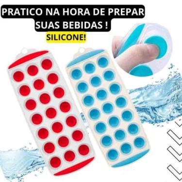 Imagem de Forma de Gelo 18 cubos Fundo de Silicone Forminha com Formato18 Cavida