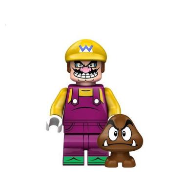 Imagem de Boneco super mario bros luigi yoshi donkey bloco de montar, WARIO