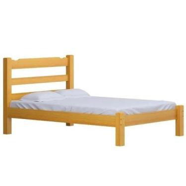 Imagem de Cama Queen Size Esmeralda de Madeira Maciça Reforçada Cerejeira - Nema